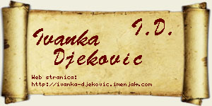 Ivanka Đeković vizit kartica